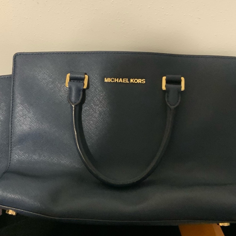 Michael Kors Dark Blue Satchel